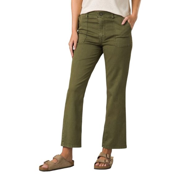 Prana Pants - Prana Outdoor Hiking Activewear Gorpcore Cargo Green Capri Cropped Pants Sz 8